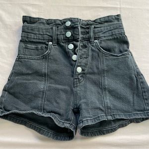 black denim shorts